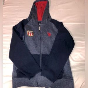 Boys’ size 14/16 dark blue hoodie by US Polo Assn.